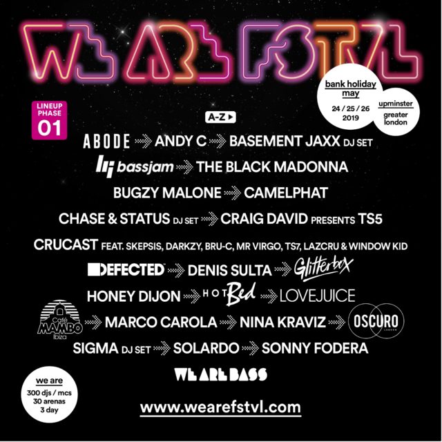 Andy C, Basement Jaxx, Chase & Status, Craig David plus more confirmed